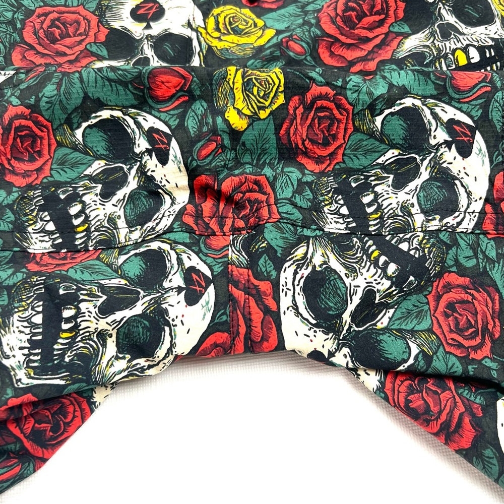 Zero Foxtrot Skull & Roses Lined Training Shorts Men's Size Medium 5” Inseam - Picture 4 of 11